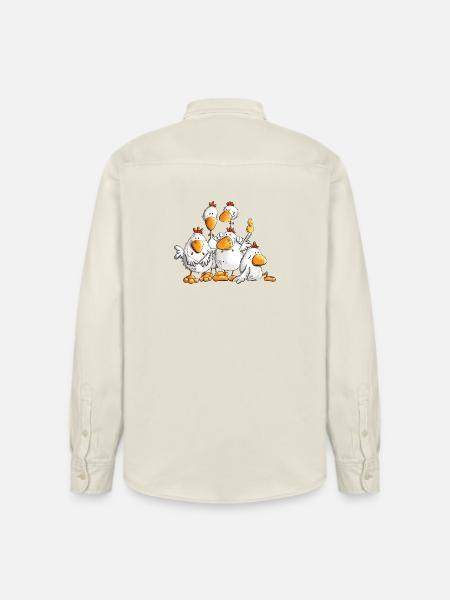 Funny Chickens for Chicken Lovers - Relaxed Fit Unisex Organic Shirt by Stanley/Stella - soft Ecru
