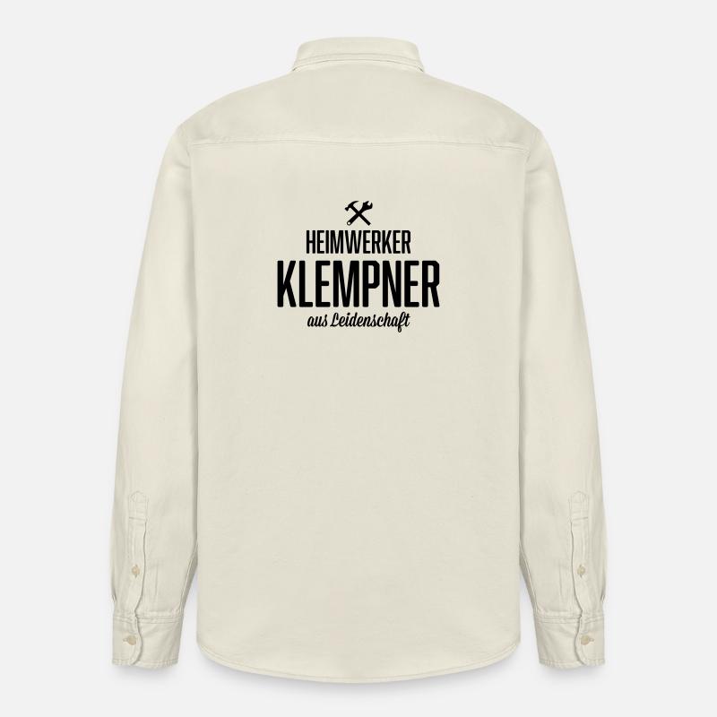 Heimwerker Klempner - Relaxed Fit Unisex Organic Hemd von Stanley/Stella - Natur