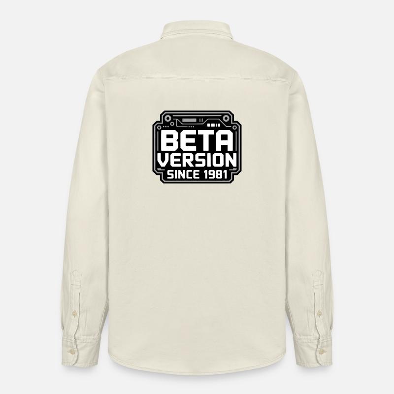 Conception de logo Retro Tech - Chemise unisexe coupe décontractée bio Stanley/Stella - écru doux