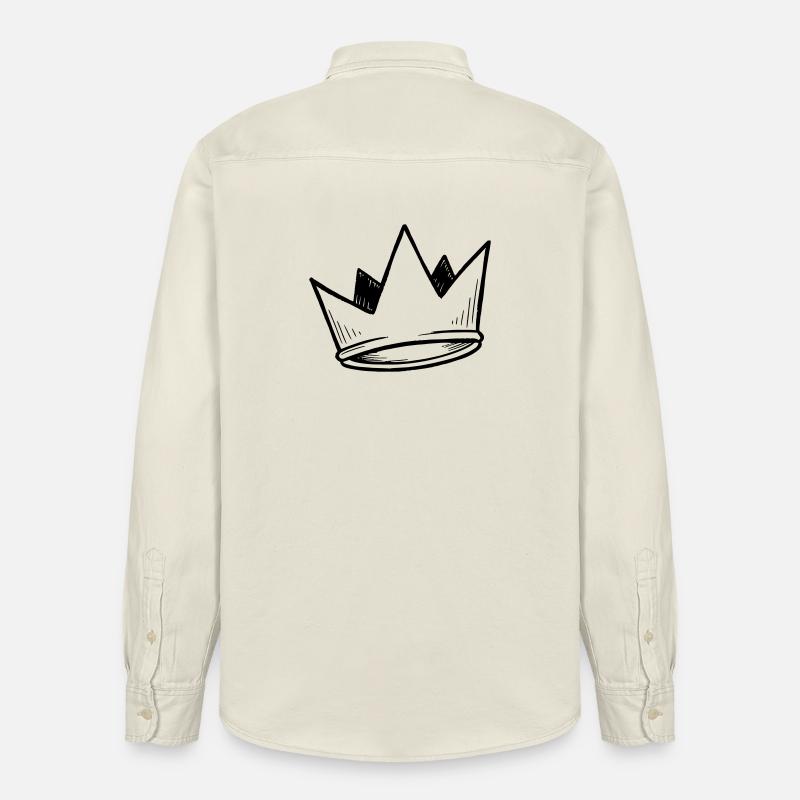 Krone Vektor | Doodle Look - Relaxed Fit Unisex Organic Hemd von Stanley/Stella - Natur