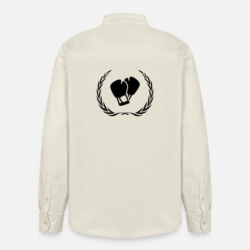 Couronne de gants de boxe - Chemise unisexe coupe décontractée bio Stanley/Stella - écru doux