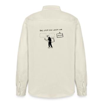 Das letzte Bild...lassen wir hängen - Relaxed Fit Unisex Organic Hemd von Stanley/Stella - Natur - Hinten - AI Model Male 178 light (178cm)