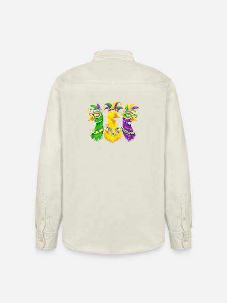 Carnival trio of masked birds - Relaxed Fit Unisex Organic Shirt by Stanley/Stella - soft Ecru