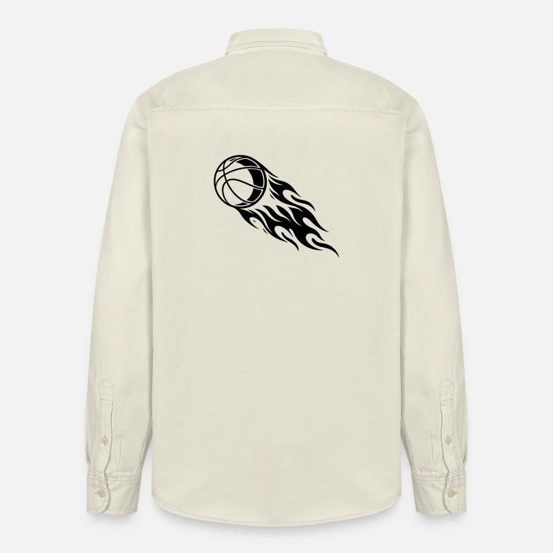 Basketball Fire - Chemise unisexe coupe décontractée bio Stanley/Stella - écru doux