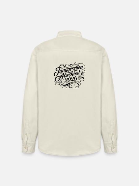 Junggesellenabschied 2026 - Relaxed Fit Unisex Organic Hemd von Stanley/Stella - Natur
