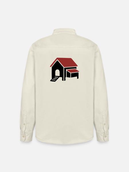 Chicken coop farm icon - Relaxed Fit Unisex Organic Shirt by Stanley/Stella - soft Ecru