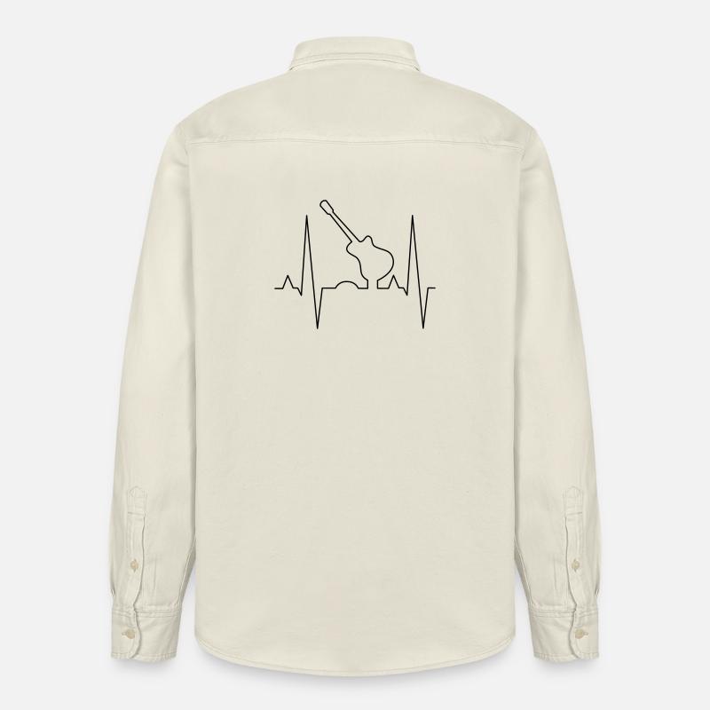 Conception d’impression de guitare - Chemise unisexe coupe décontractée bio Stanley/Stella - écru doux