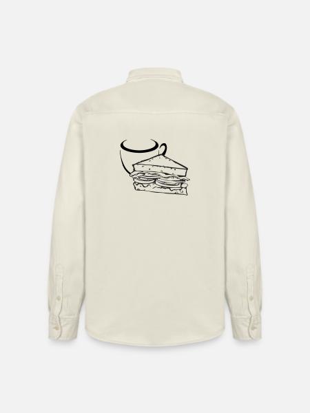 Breakfast Sandwich - Relaxed Fit Unisex Organic Shirt by Stanley/Stella - soft Ecru