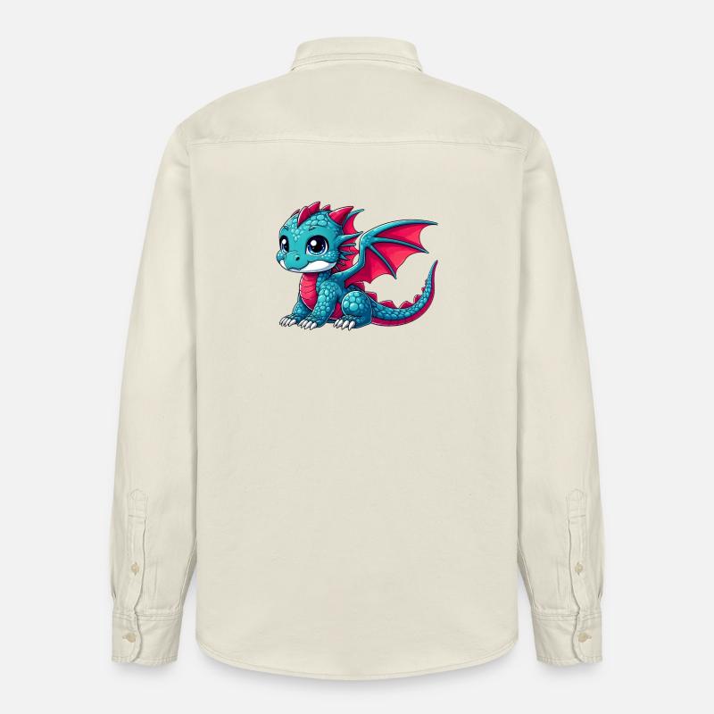 Drache - Relaxed Fit Unisex Organic Hemd von Stanley/Stella - Natur