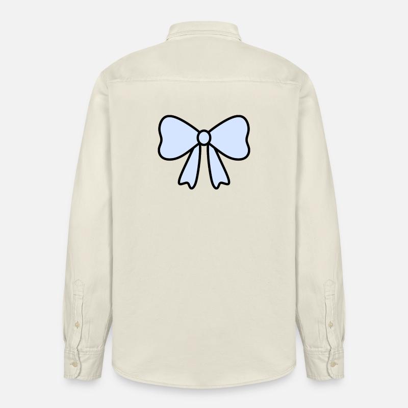 Conception délicate de l’arc bleu clair - Chemise unisexe coupe décontractée bio Stanley/Stella - écru doux