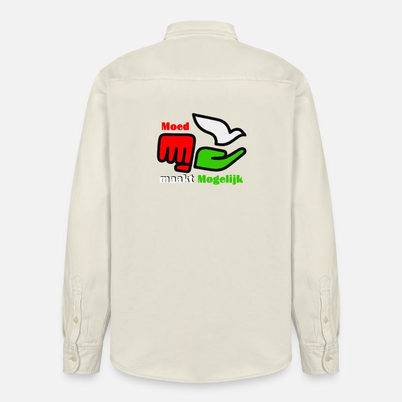 Le courage rend possible Logo - Chemise unisexe coupe décontractée bio Stanley/Stella - écru doux