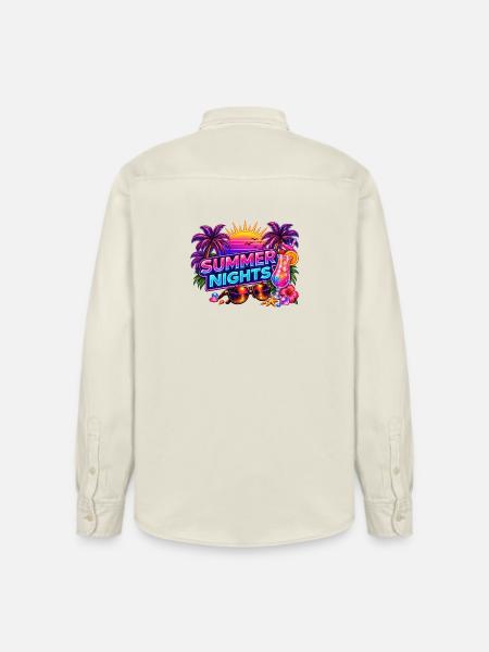 Sommernächte Neon-Tropen - Relaxed Fit Unisex Organic Hemd von Stanley/Stella - Natur