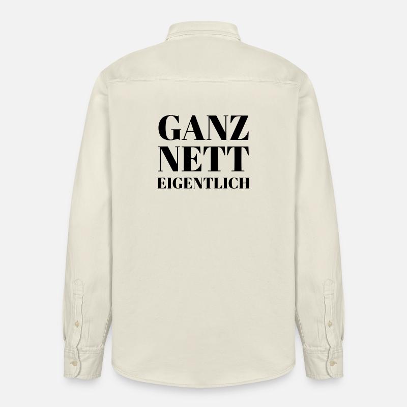 Ganz Nett Eigentlich - Relaxed Fit Unisex Organic Hemd von Stanley/Stella - Natur