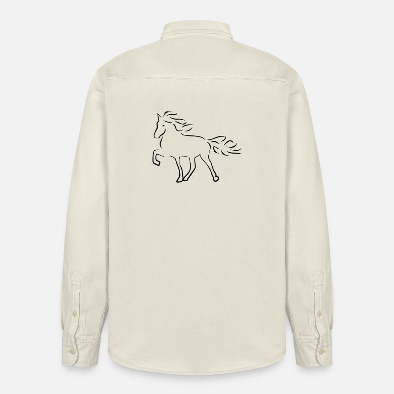 Cheval d’Islande - Chemise unisexe coupe décontractée bio Stanley/Stella - écru doux
