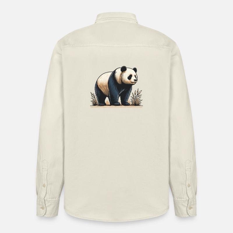 Panda - Relaxed Fit Unisex Organic Hemd von Stanley/Stella - Natur