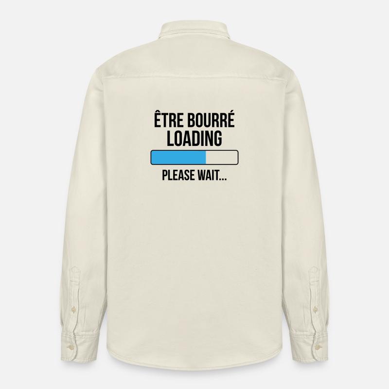 être bourré loading... please wait - Chemise unisexe coupe décontractée bio Stanley/Stella - écru doux