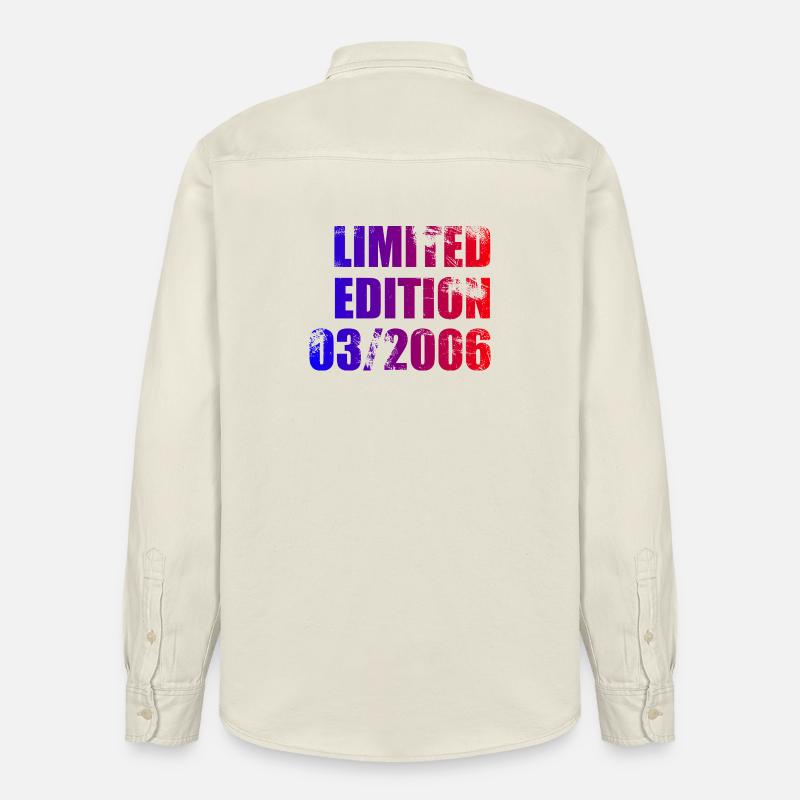 20e anniversaire édition limitée 03/2006 - Chemise unisexe coupe décontractée bio Stanley/Stella - écru doux