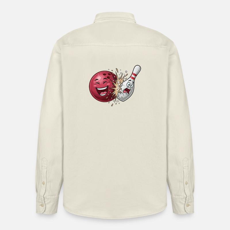 Bullet Cracker : Affrontement de bowling - Chemise unisexe coupe décontractée bio Stanley/Stella - écru doux