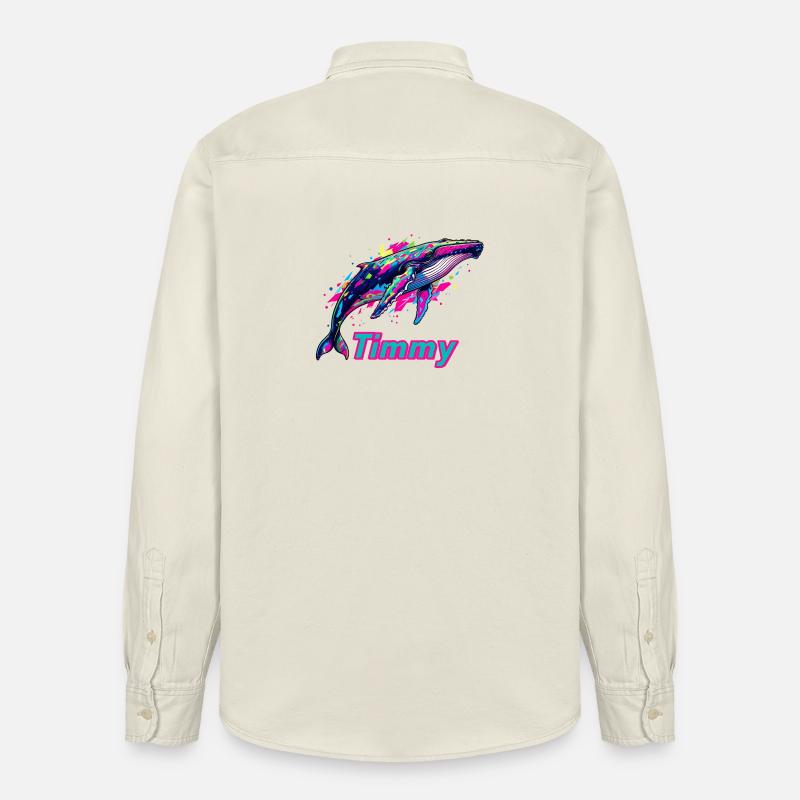 Graffiti néon de Timmy - Chemise unisexe coupe décontractée bio Stanley/Stella - écru doux