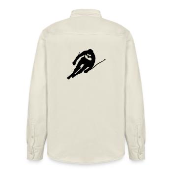 Ski - Relaxed Fit Unisex Organic Hemd von Stanley/Stella - Natur - Hinten - AI Model Male 178 light (178cm)