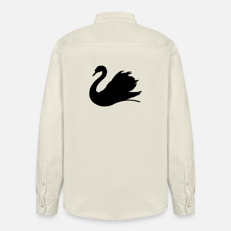 Schwan - Relaxed Fit Unisex Organic Hemd von Stanley/Stella - Natur