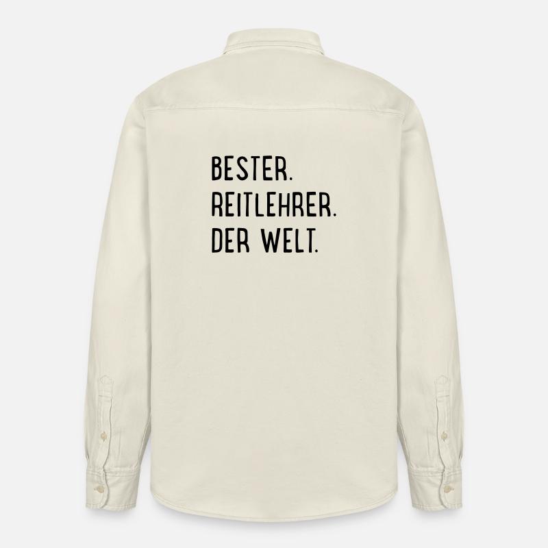 Bester Reitlehrer - Relaxed Fit Unisex Organic Hemd von Stanley/Stella - Natur