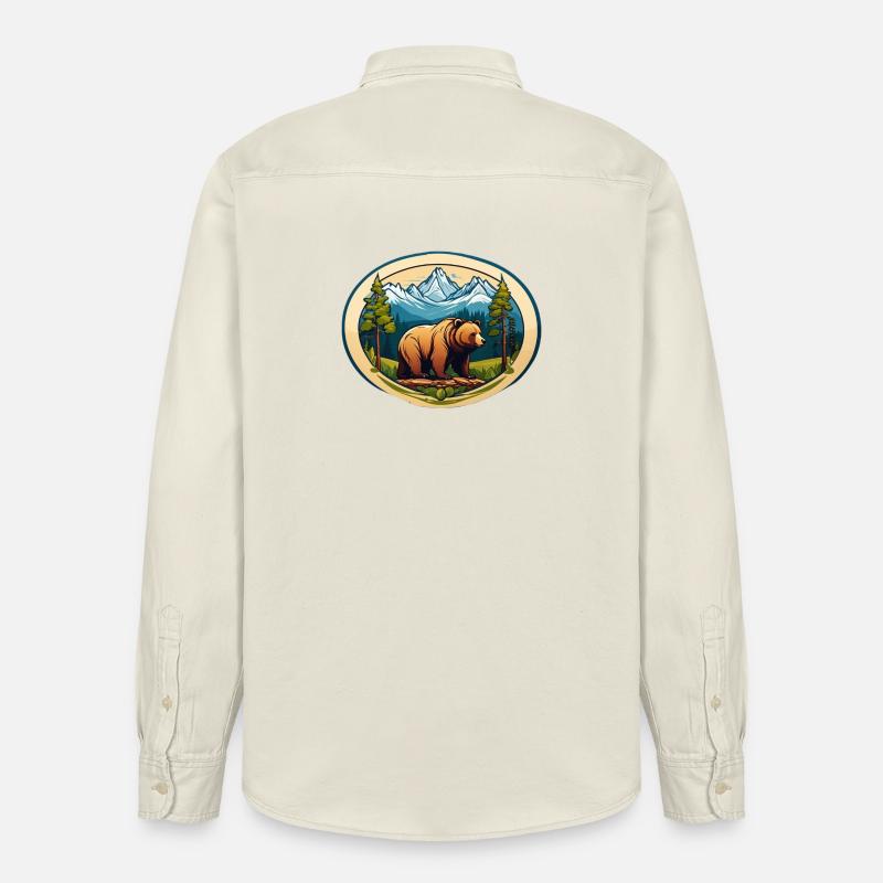 Orso bruno - Camicia da lavoro Unisex Stanley/Stella - ecru morbido