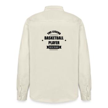 The Legend Basketball Player - Chemise unisexe coupe décontractée bio Stanley/Stella - écru doux - Dos - AI Model Male 178 light (178cm)