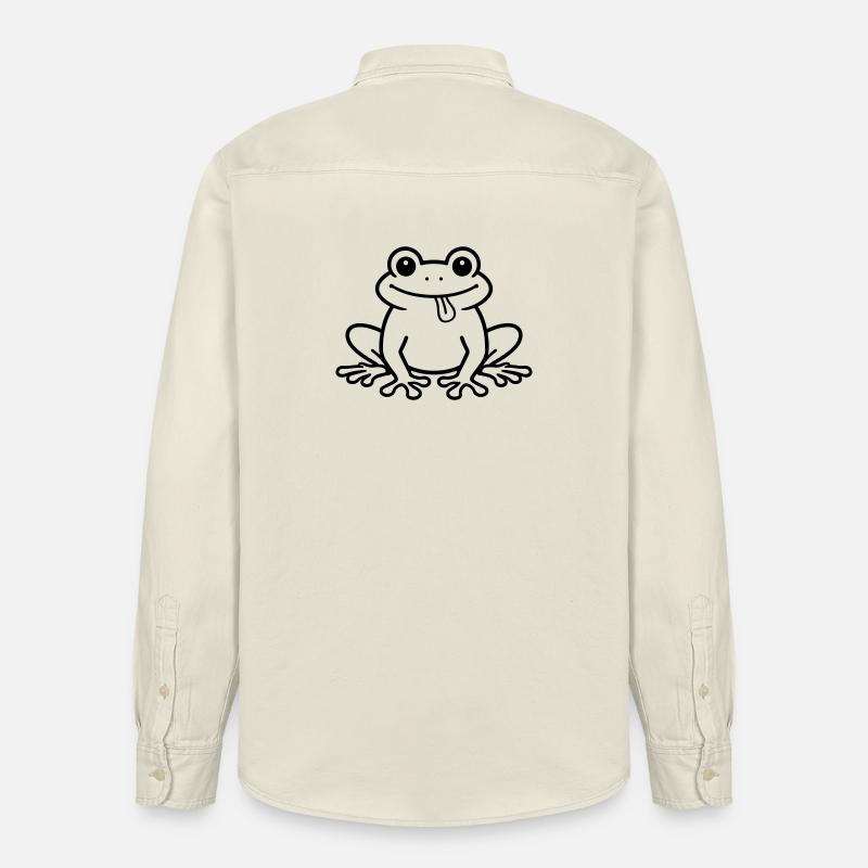 Toad Comic Frog - Relaxed Fit Unisex Organic Shirt by Stanley/Stella - soft Ecru