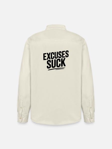 Excuses Suck - Relaxed Fit Unisex Organic Shirt by Stanley/Stella - soft Ecru