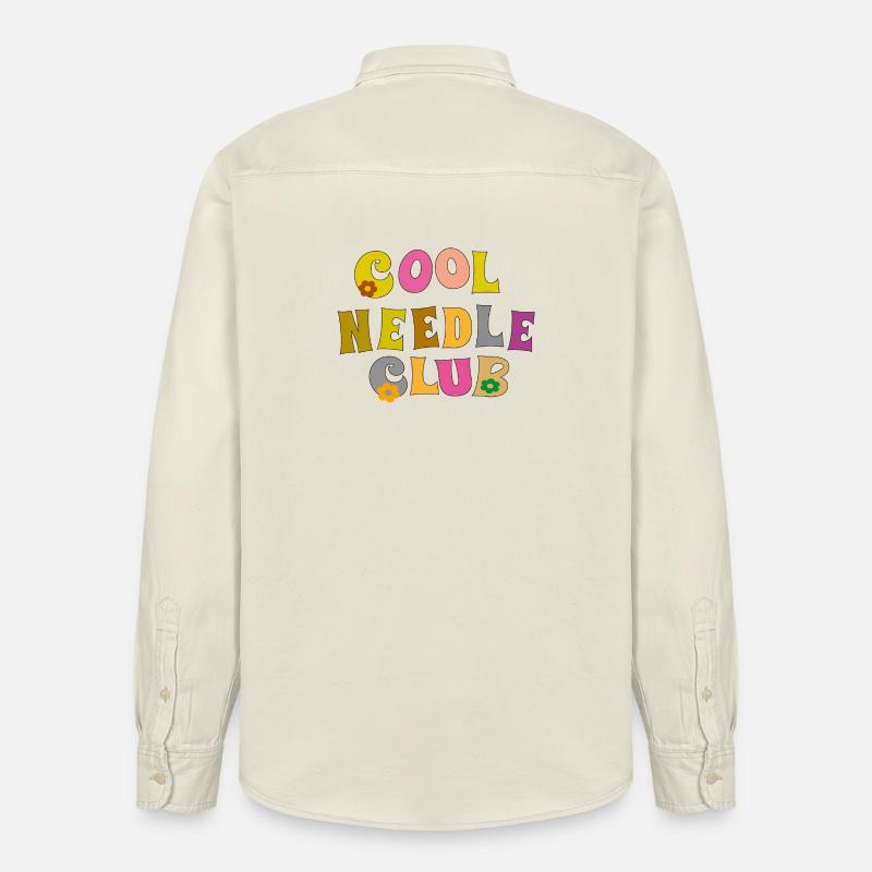 Cool Needle Club - Relaxed Fit Unisex Organic Hemd von Stanley/Stella - Natur