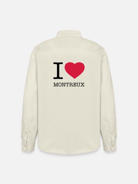 J’AIME MONTREUX - Chemise unisexe coupe décontractée bio Stanley/Stella - écru doux