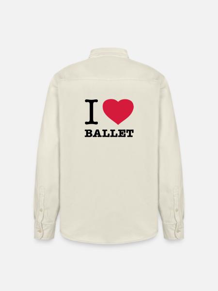 I LOVE BALLET Ballett - Relaxed Fit Unisex Organic Shirt by Stanley/Stella - soft Ecru