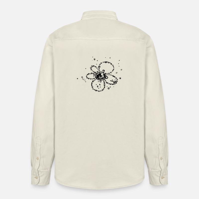 Water splash, Blume aus Wassertropfen - Relaxed Fit Unisex Organic Hemd von Stanley/Stella - Natur