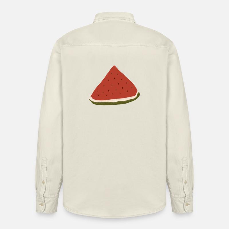 Pastèque, Pastèque, Melon - Chemise unisexe coupe décontractée bio Stanley/Stella - écru doux
