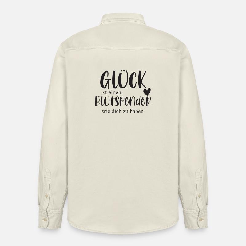Blutspender Blutspende Ehrenamt Held Geschenk - Relaxed Fit Unisex Organic Hemd von Stanley/Stella - Natur