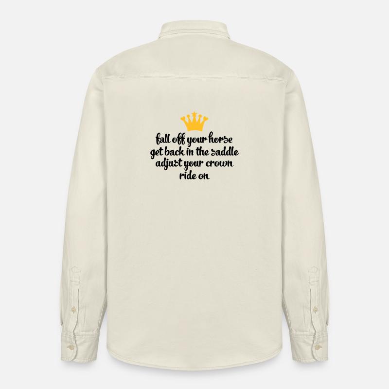 reiten - Relaxed Fit Unisex Organic Hemd von Stanley/Stella - Natur