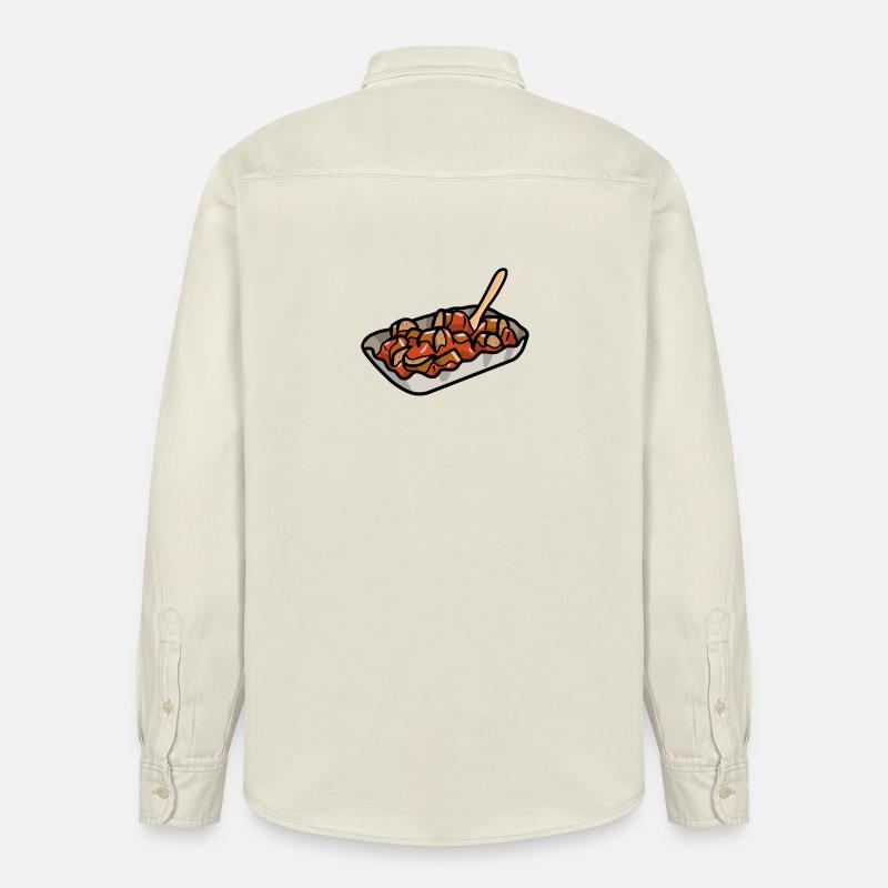Berlin Currywurst Bratwurst Wurst Curry Grill - Chemise unisexe coupe décontractée bio Stanley/Stella - écru doux