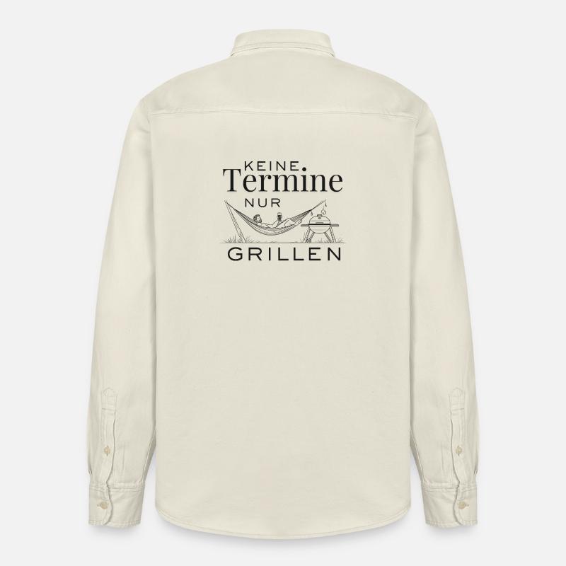 Pas de rendez-vous, juste un barbecue - Chemise unisexe coupe décontractée bio Stanley/Stella - écru doux