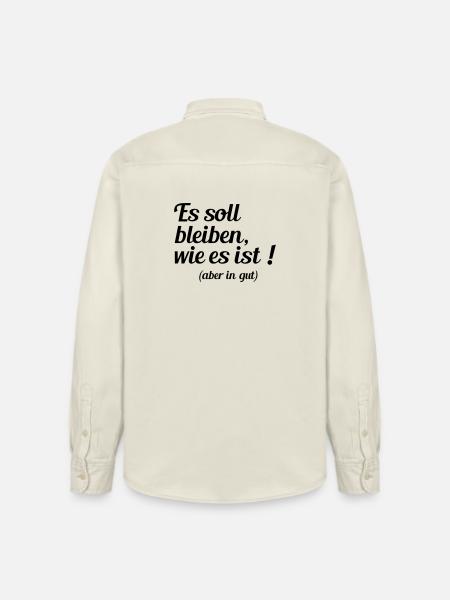Es soll bleiben in gut - Relaxed Fit Unisex Organic Hemd von Stanley/Stella - Natur