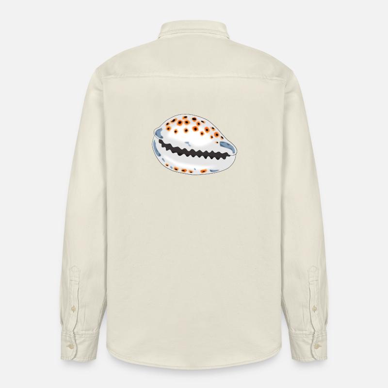 Coquille avec points - Chemise unisexe coupe décontractée bio Stanley/Stella - écru doux