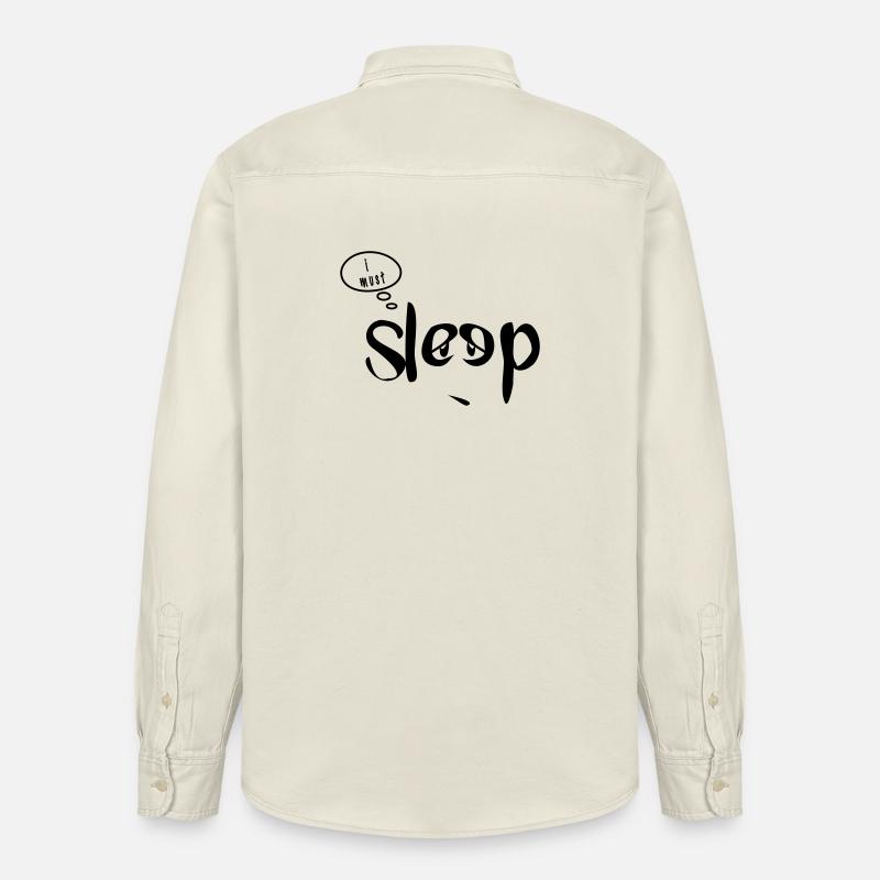J’ai tellement sommeil - Chemise unisexe coupe décontractée bio Stanley/Stella - écru doux