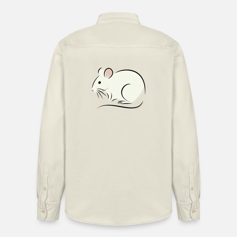 rat blanc - Chemise unisexe coupe décontractée bio Stanley/Stella - écru doux