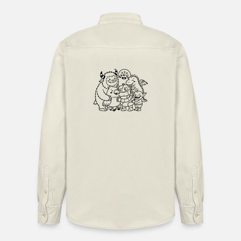Monster niedlich - Relaxed Fit Unisex Organic Hemd von Stanley/Stella - Natur