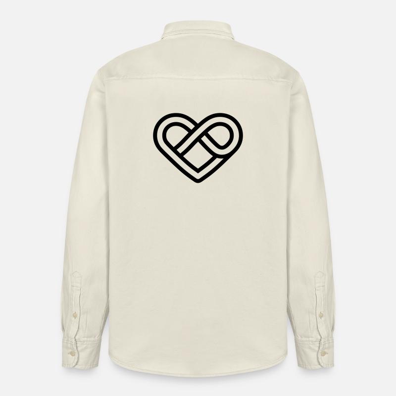 cœur infini - Chemise unisexe coupe décontractée bio Stanley/Stella - écru doux