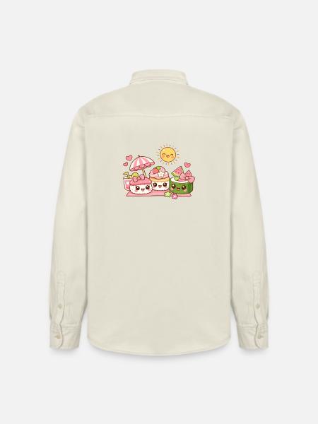 Kawaii Dessert Parade - Relaxed Fit Unisex Organic Hemd von Stanley/Stella - Natur