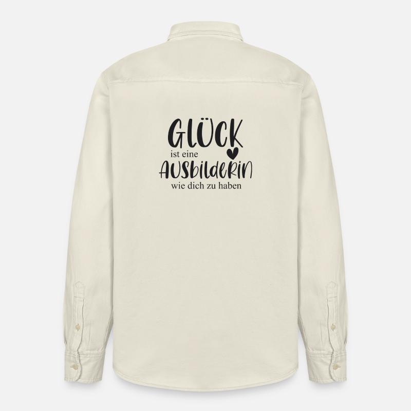 Ausbilderin Bedanken Geschenk Glück - Relaxed Fit Unisex Organic Hemd von Stanley/Stella - Natur