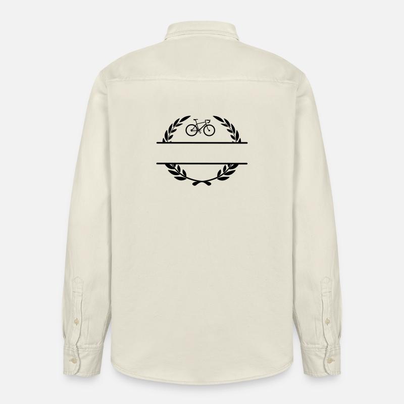 Vélo en couronne de laurier - Chemise unisexe coupe décontractée bio Stanley/Stella - écru doux