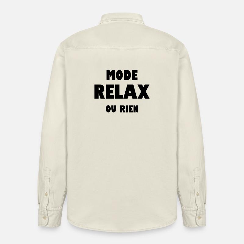Mode relax ou rien - Chemise unisexe coupe décontractée bio Stanley/Stella - écru doux