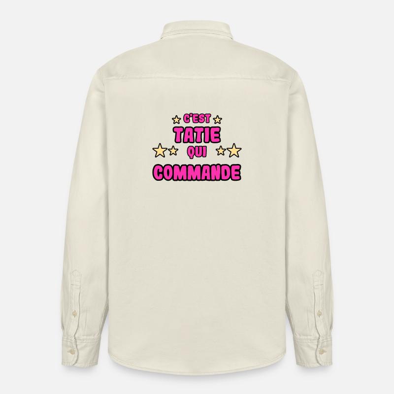 C'est tatie qui commande - Chemise unisexe coupe décontractée bio Stanley/Stella - écru doux